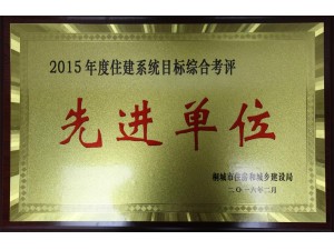 2015年度先進(jìn)單位